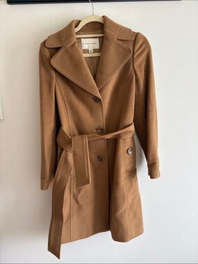 Banana Republic Women's Camel/Tan Wool Blend Long Coat